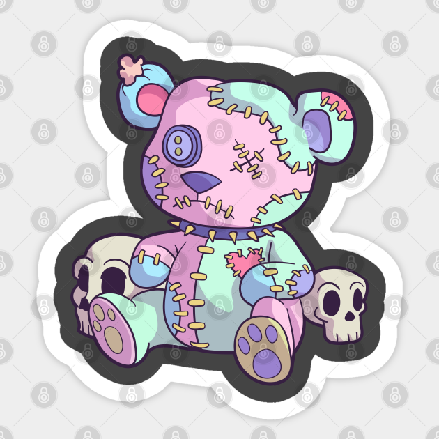 Pastel Goth Teddy Bear Poster By Mealla Displate Past vrogue.co